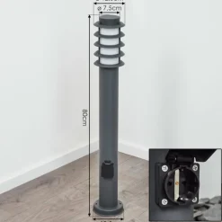 Borne lumineuse Caserta Anthracite, 1 lumière