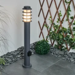 Borne lumineuse Caserta Anthracite, 1 lumière
