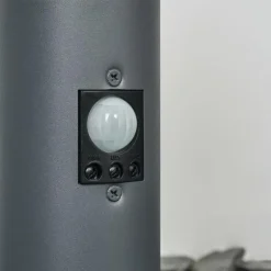 Borne lumineuse Caserta Anthracite, 1 lumière, Détecteur de mouvement