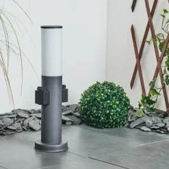 Borne lumineuse Caserta Anthracite, 1 lumière