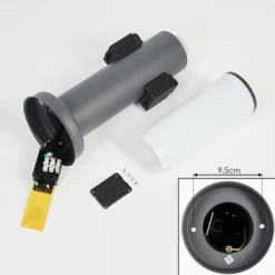 Borne lumineuse Caserta Anthracite, 1 lumière