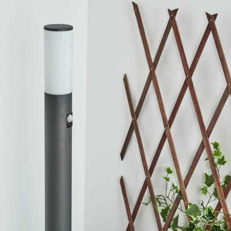 Borne lumineuse Caserta Anthracite, 1 lumière, Détecteur de mouvement