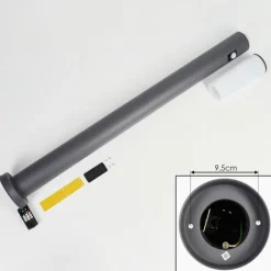 Borne lumineuse Caserta Anthracite, 1 lumière, Détecteur de mouvement