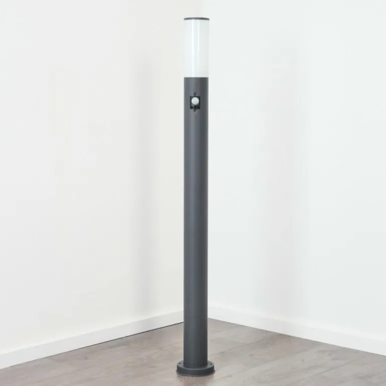 Borne lumineuse Caserta Anthracite, 1 lumière, Détecteur de mouvement