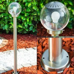 Borne lumineuse CORDOVA Acier inoxydable, 1 lumière