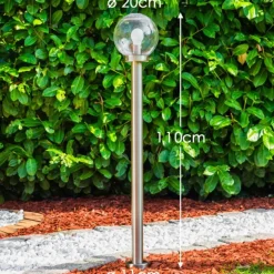 Borne lumineuse CORDOVA Acier inoxydable, 1 lumière