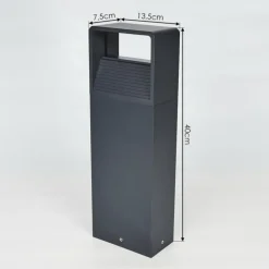 Borne lumineuse Dubona LED Anthracite, 1 lumière