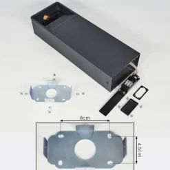 Borne lumineuse Dubona LED Anthracite, 1 lumière