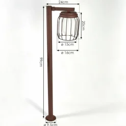 Borne lumineuse Foothills Rouille, 1 lumière