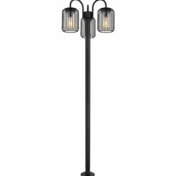 Borne lumineuse Globo ADELHEID Noir, 3 lumières