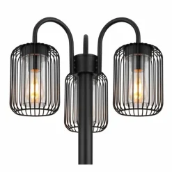 Borne lumineuse Globo ADELHEID Noir, 3 lumières