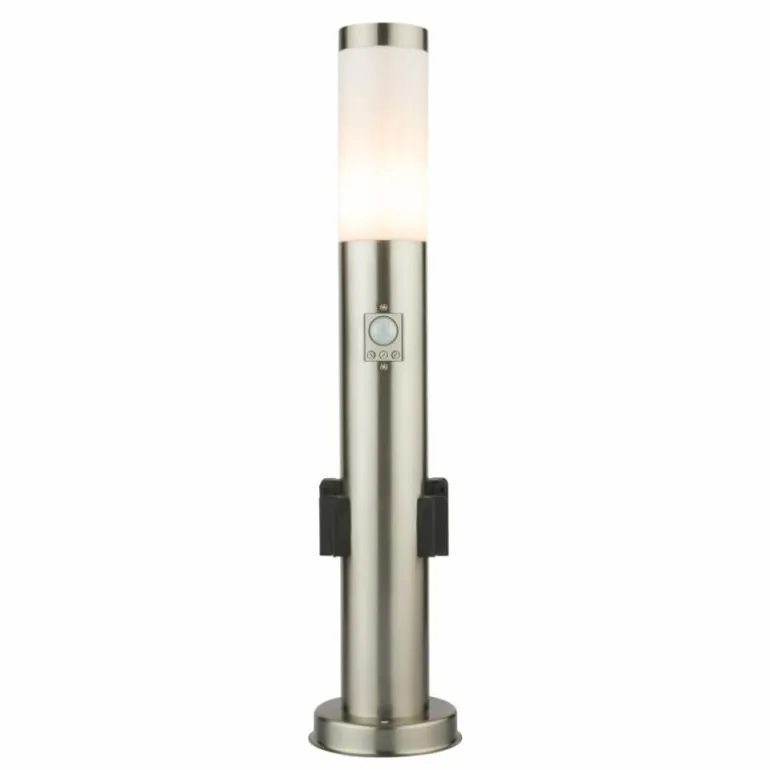 Borne lumineuse Globo BOSTON LED Blanc, 1 lumière, Détecteur de mouvement