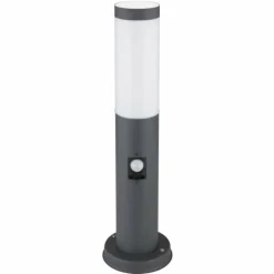 Borne lumineuse Globo BOSTON Anthracite, 1 lumière, Détecteur de mouvement