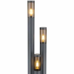 Borne lumineuse Globo BOSTON Anthracite, 3 lumières