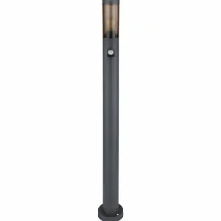 Borne lumineuse Globo BOSTON Anthracite, 1 lumière, Détecteur de mouvement