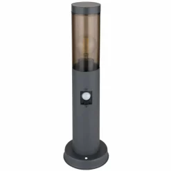 Borne lumineuse Globo BOSTON Anthracite, 1 lumière, Détecteur de mouvement