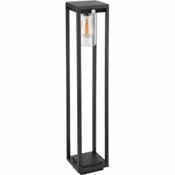 Borne lumineuse Globo CANDELA Noir, 1 lumière, Détecteur de mouvement