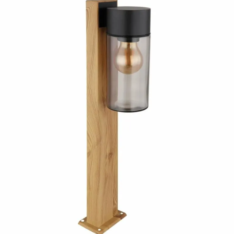 Borne lumineuse Globo ETSI Couleur bois, Noir, 1 lumière