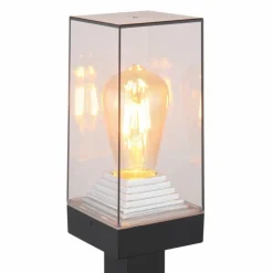 Borne lumineuse Globo GABBA Noir, 1 lumière