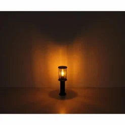 Borne lumineuse Globo GRACEY Noir, 1 lumière, Détecteur de mouvement