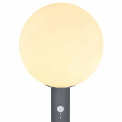 Borne lumineuse Globo OSSY Anthracite, 1 lumière, Détecteur de mouvement