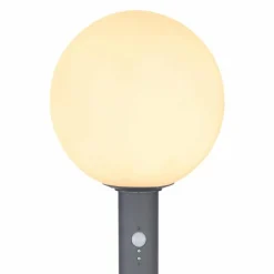 Borne lumineuse Globo OSSY Anthracite, 1 lumière, Détecteur de mouvement