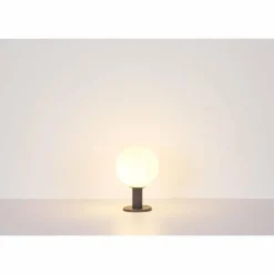 Borne lumineuse Globo OSSY Anthracite, 1 lumière, Détecteur de mouvement