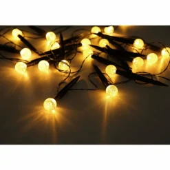 Borne lumineuse Globo SOLAR LED Noir, Transparent, 20 lumières, Changeur de couleurs