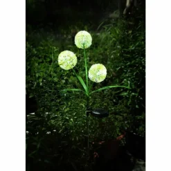 Borne lumineuse Globo SOLAR LED Jaune, Vert, 3 lumières