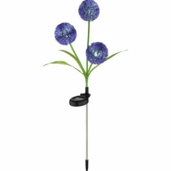 Borne lumineuse Globo SOLAR LED Vert, Lila, 3 lumières