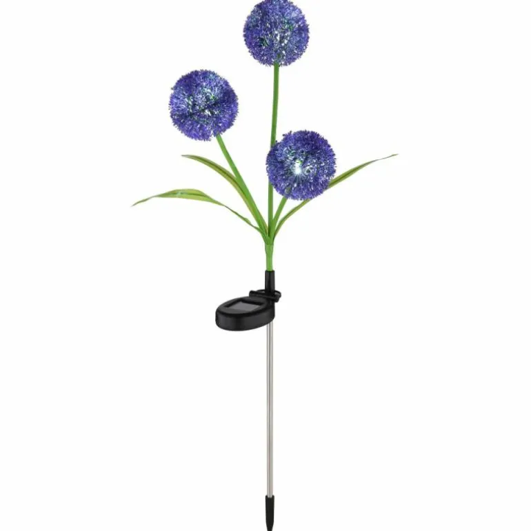 Borne lumineuse Globo SOLAR LED Vert, Lila, 3 lumières