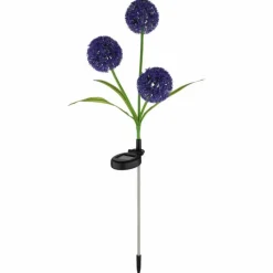 Borne lumineuse Globo SOLAR LED Vert, Lila, 3 lumières