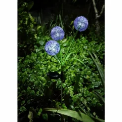 Borne lumineuse Globo SOLAR LED Vert, Lila, 3 lumières