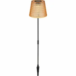 Borne lumineuse Globo SOLAR LED Ambre, Noir, 1 lumière