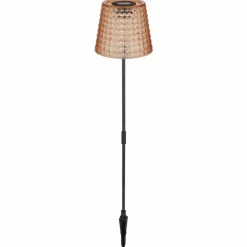 Borne lumineuse Globo SOLAR LED Ambre, Noir, 1 lumière