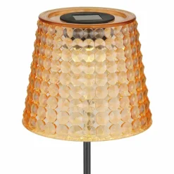 Borne lumineuse Globo SOLAR LED Ambre, Noir, 1 lumière