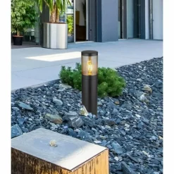 Borne lumineuse Globo XELOO Noir, 1 lumière