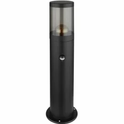 Borne lumineuse Globo XELOO Noir, 1 lumière, Détecteur de mouvement