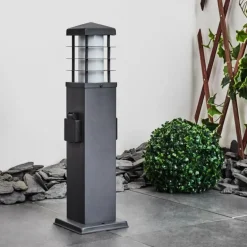 Borne lumineuse Habolale Gris, 1 lumière