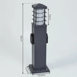 Borne lumineuse Habolale Gris, 1 lumière