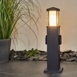 Borne lumineuse Habolale Gris, 1 lumière