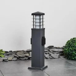 Borne lumineuse Habolale Gris, 1 lumière