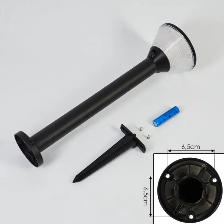 Borne lumineuse Joennierni LED Noir, 1 lumière, Détecteur de mouvement, Changeur de couleurs