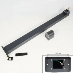 Borne lumineuse Kingstown Anthracite, 1 lumière