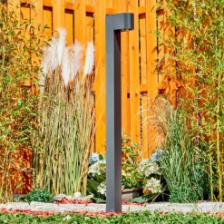 Borne lumineuse Kingstown Anthracite, 1 lumière