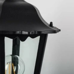 Borne lumineuse KS Verlichting Ancona Noir, 1 lumière