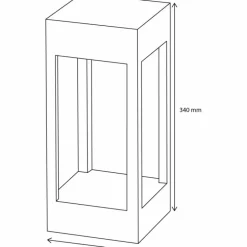 Borne lumineuse LCD Kisselbach LED Noir, 1 lumière