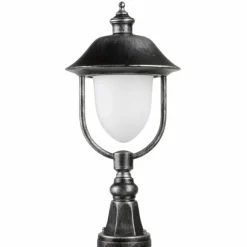 Borne lumineuse LCD Nabburg LED Noir, Argenté, 1 lumière