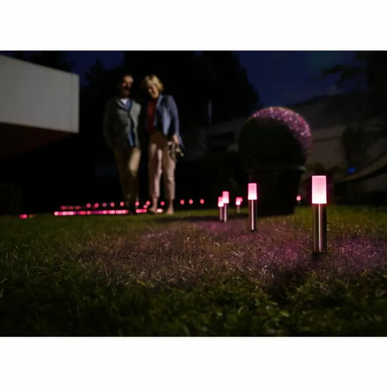 Borne lumineuse LEDVANCE GARDEN POLE Acier inoxydable, 1 lumière, Changeur de couleurs