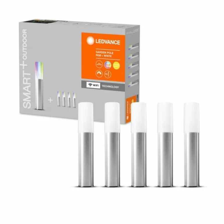 Borne lumineuse LEDVANCE GARDEN POLE Acier inoxydable, 1 lumière, Changeur de couleurs
